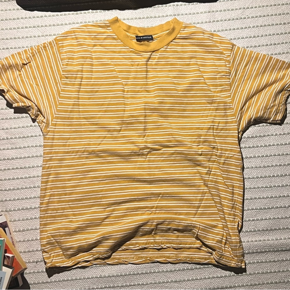Brandy Melville Striped Yellow Shirt